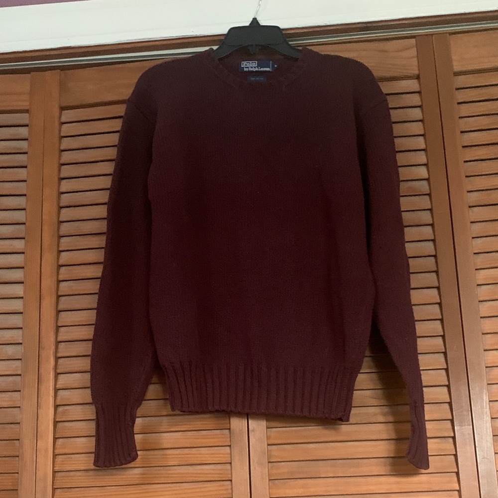 Ralph Lauren Men's Wine Crewneck Sweater
